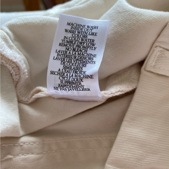 Frank & Eileen Blackrock Utility Pant Italian Peached Twill Chalk Size 10 - Picture 9 of 12